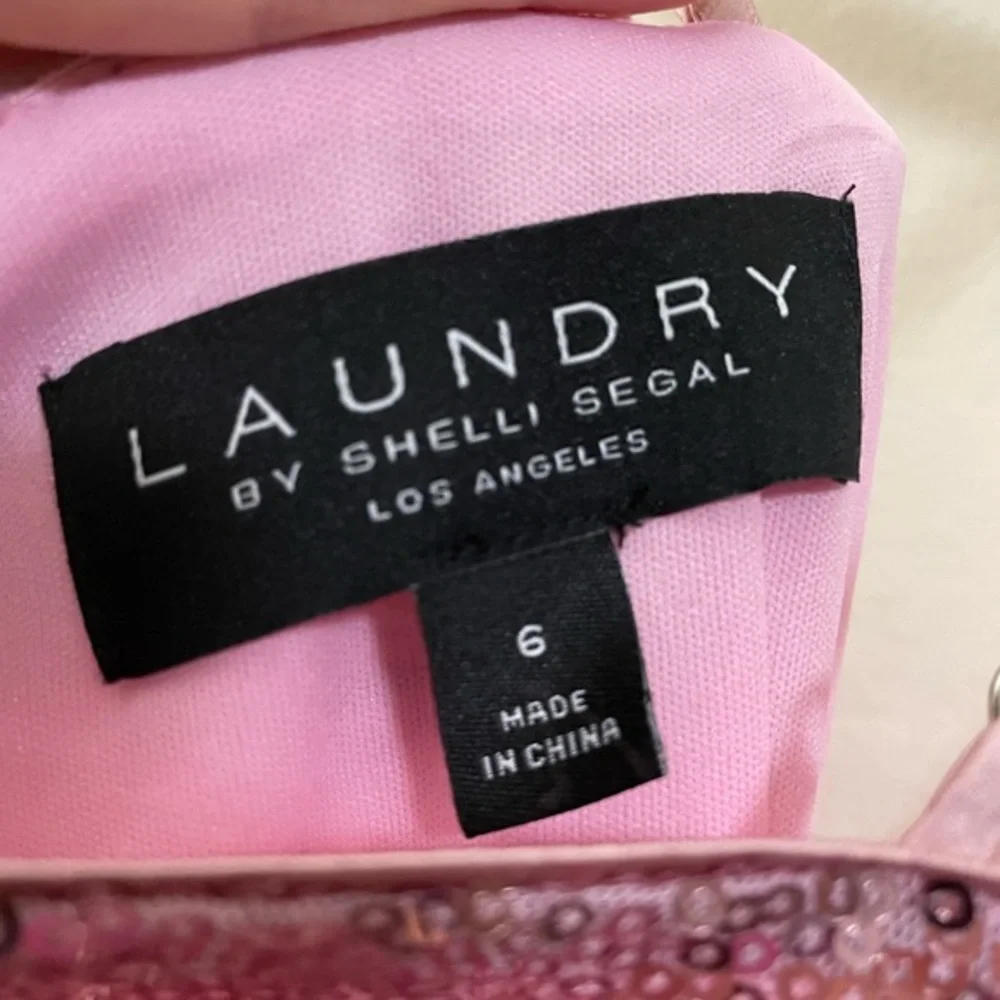 NWT Laundry by Shelli Segal Sequin Mini Dress in Light Pink - 6‎ - Picture 8 of 11